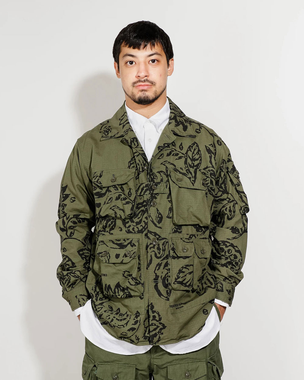 Onion - Engineered Garments - Explorer Shirt Jacket - Olive Floral