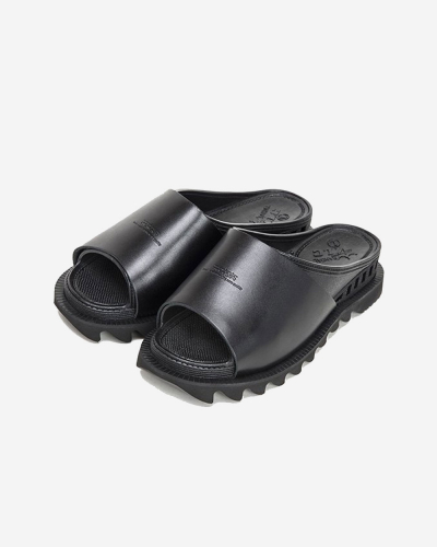 Bensan-D Covered Leather Shark Sole - Black