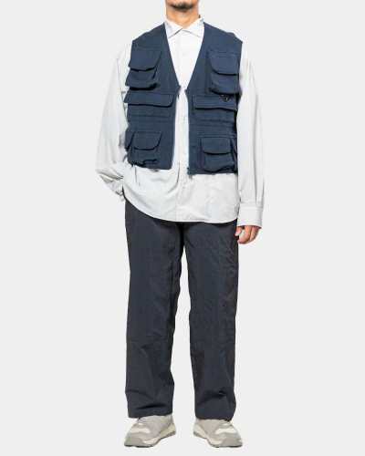 Cotton Knit Luggage Vest - Navy