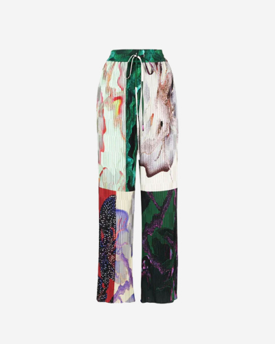 Grow Plissé Pant - Tomato Hortensias