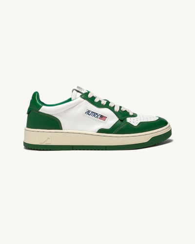 Medalist Low Man - Two-Tone Leather Color White And Green