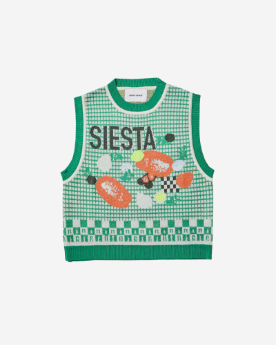 Siesta Knit Vest - Green Siesta Fruit