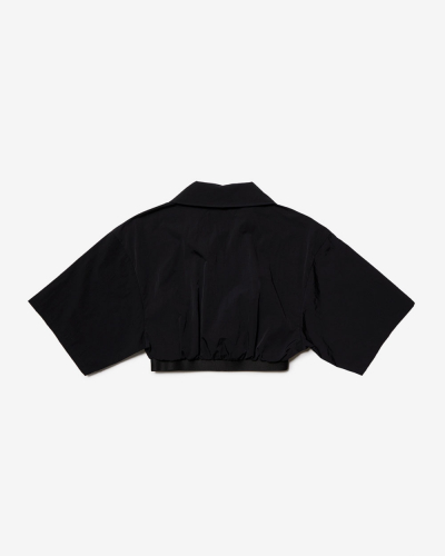 Cropped Limonta Nylon Shirt - Black