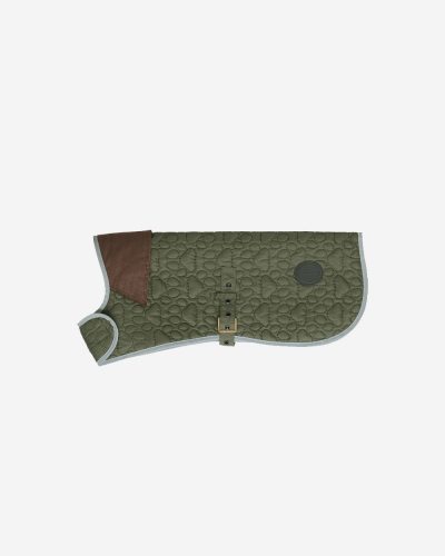 Paw Quilt Dog Coat - Olive