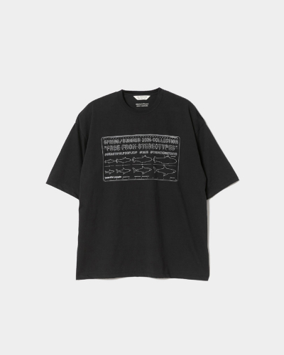 Supima Cotton Jersey Scale Print T-Shirt - Black