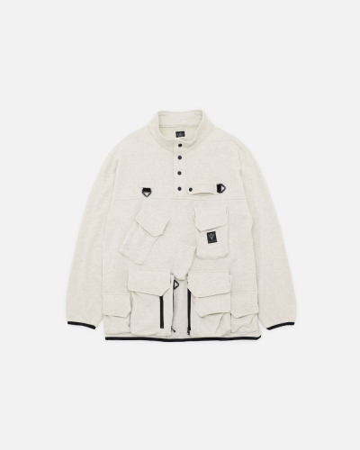 Tenkara Trout Pullover Jacket - Cotton French Terry - Oatmeal