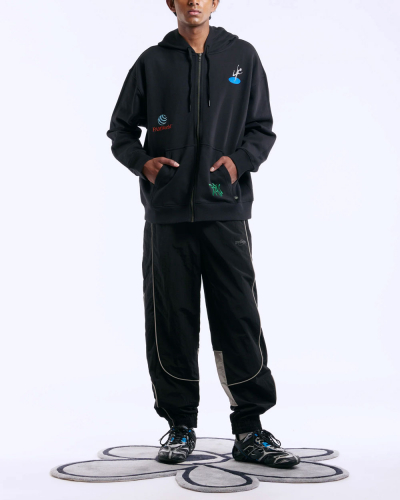 Tracktion Panelled Track Pant - Black