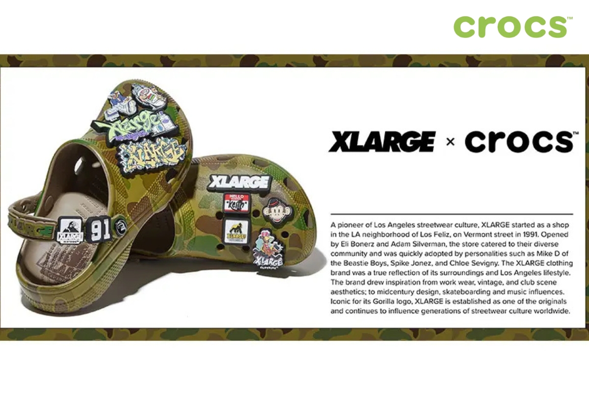 XLARGE X CROCS ในคอลเลคชั่น SPRING/SUMMER 2023